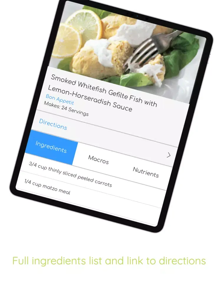 Ảnh chụp màn hình của Kosher Recipes - Jewish diet iPad 