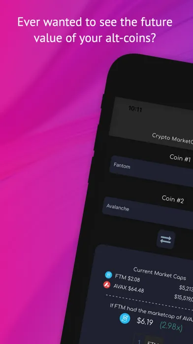 Capturas de pantalla de Crypto Market Cap Tool Convert