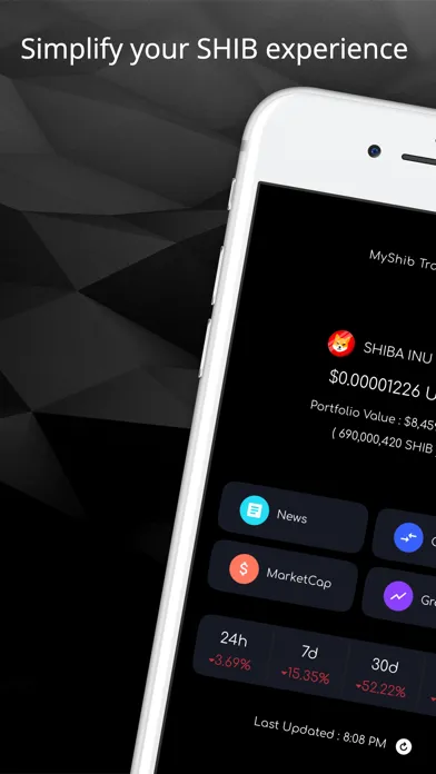MyShib Shiba Inu Coin Tracking Ekran Görüntüleri