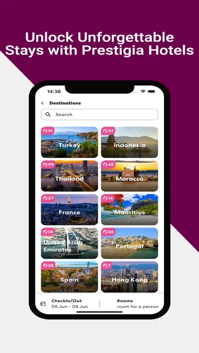 Prestigia.com Luxury hotels Ekran Görüntüleri