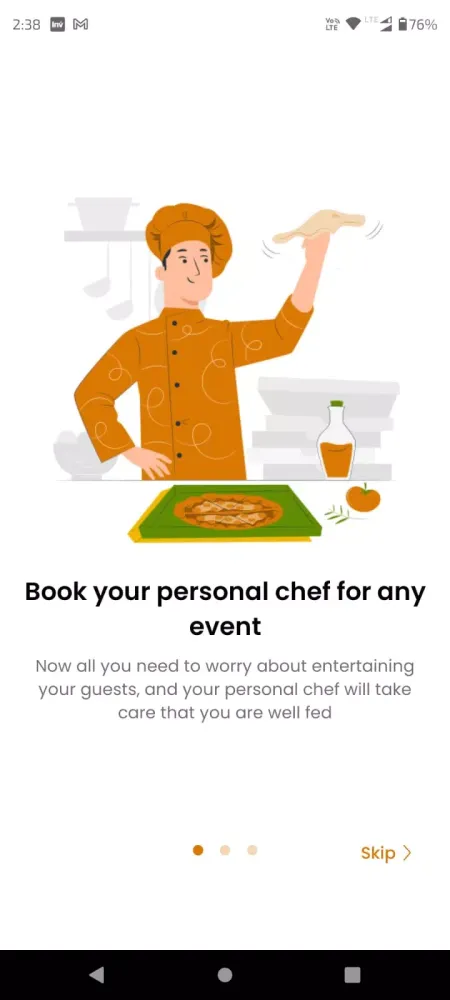 Screenshot di BookMyChef: Chefs & Catering
