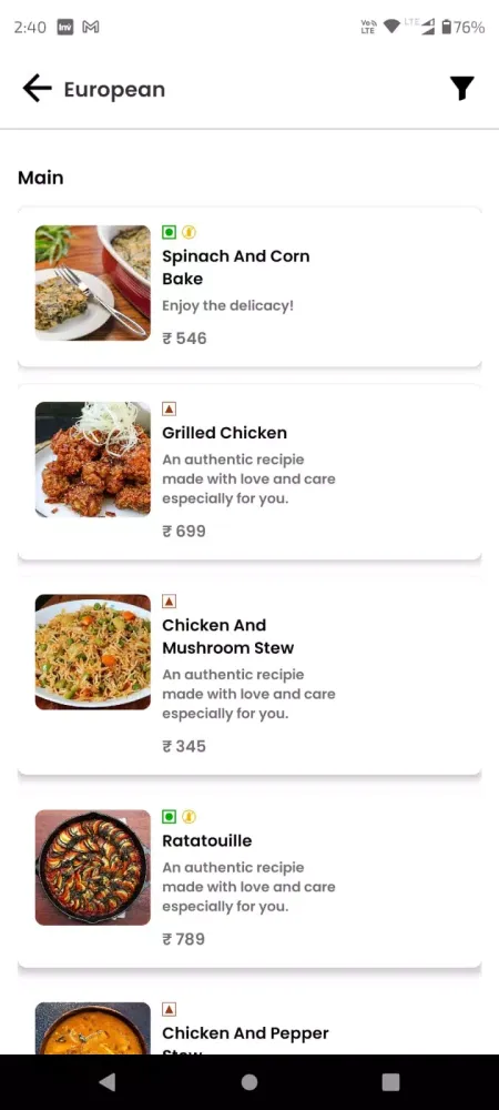 Screenshot di BookMyChef: Chefs & Catering