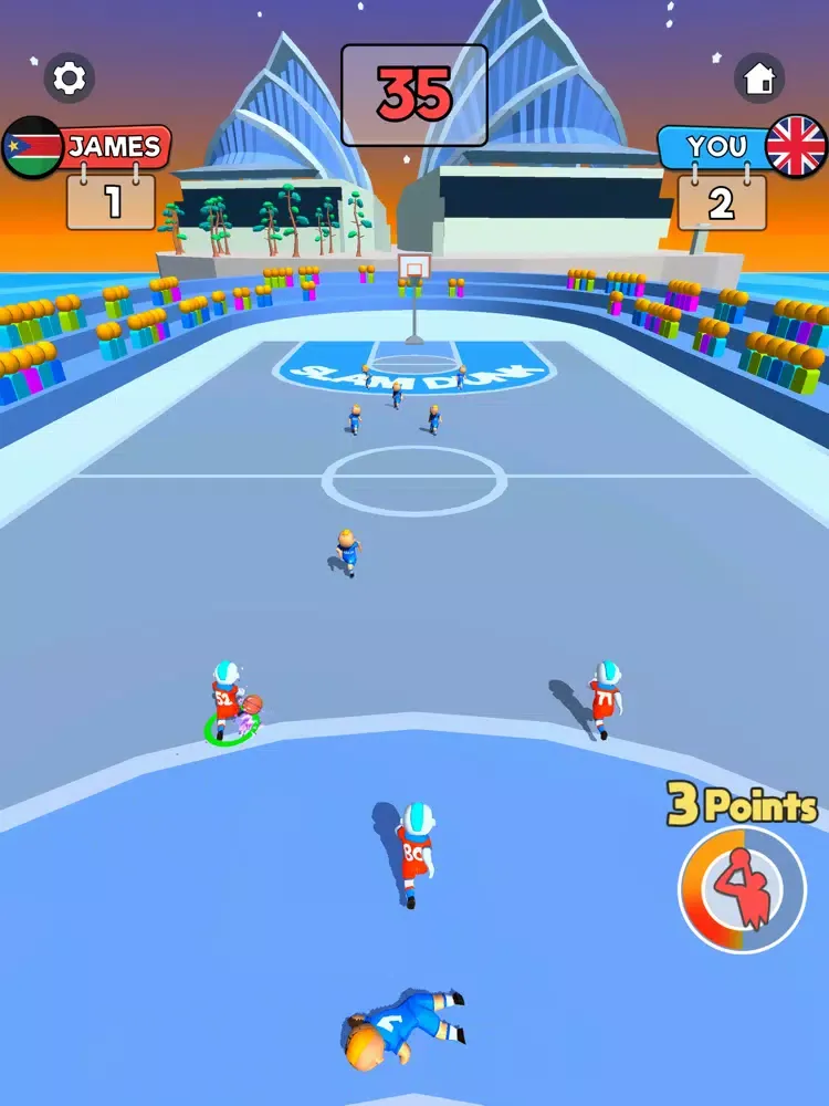 ภาพหน้าจอของ Dribble Dunk 3D iPad 