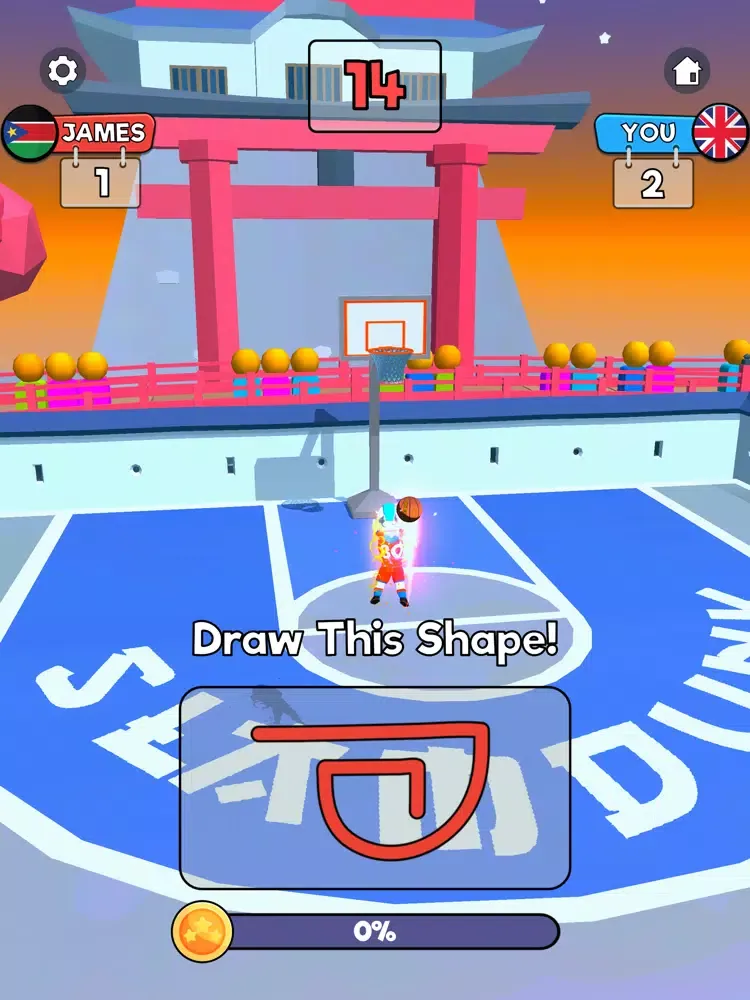 ภาพหน้าจอของ Dribble Dunk 3D iPad 