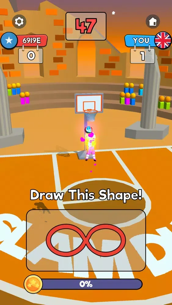 ภาพหน้าจอของ Dribble Dunk 3D