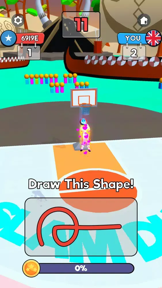 ภาพหน้าจอของ Dribble Dunk 3D