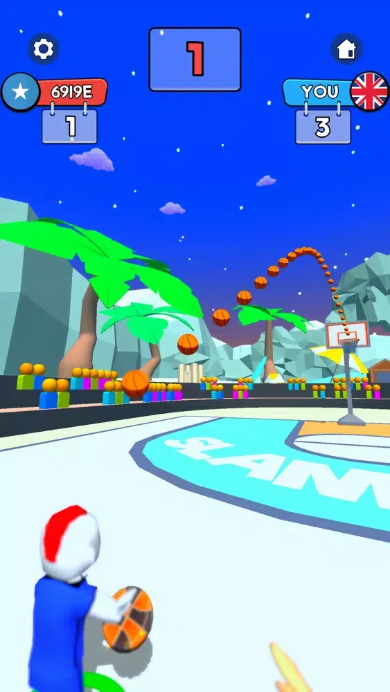 ภาพหน้าจอของ Dribble Dunk 3D