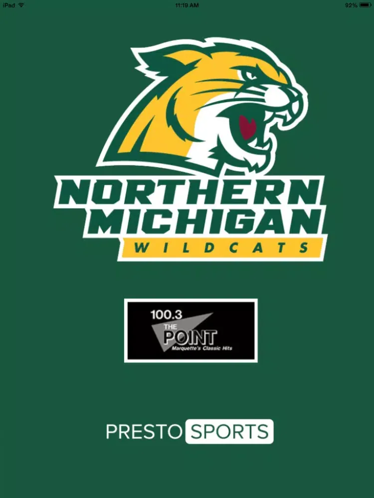 Zrzuty ekranu NMU Wildcats Front Row iPad 