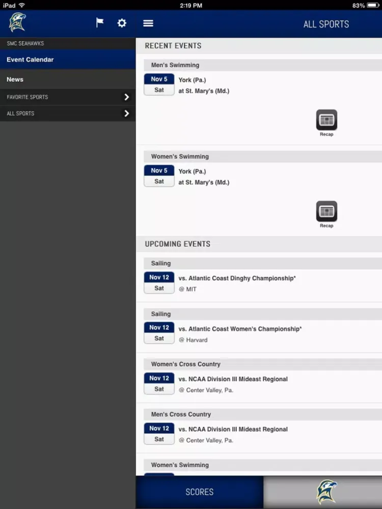 SMC Seahawks Front Row iPad  Screenshots