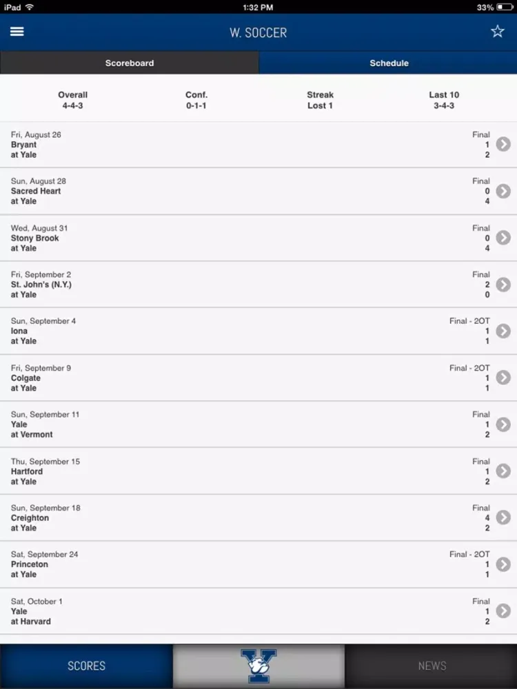 Captures d'écran de Go Yale Front Row iPad 