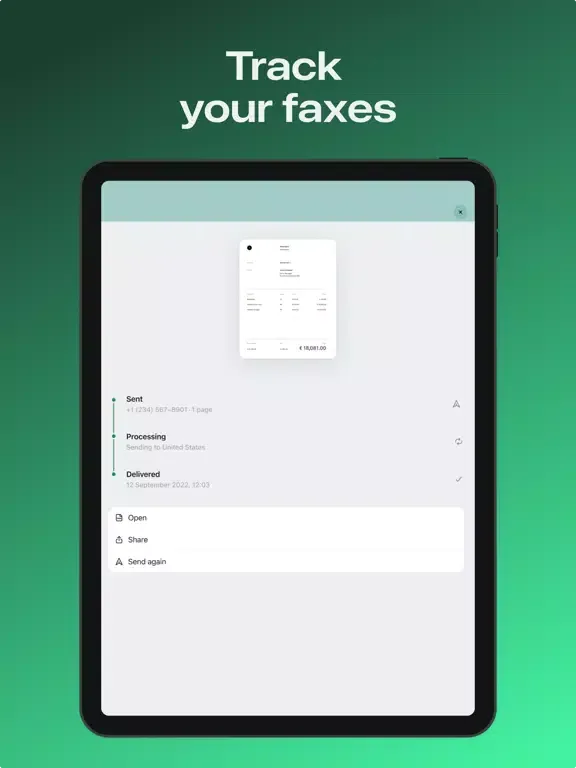 Tangkapan layar Fax From Mobile - Send Faxes iPad 