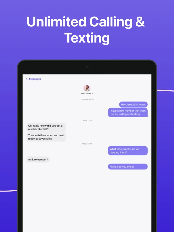 Second Phone Number ™ 2nd Line iPad Screenshots