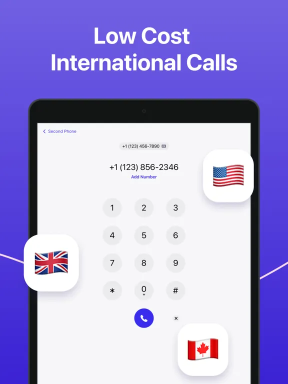 Second Phone Number ™ 2nd Line iPad Screenshots