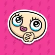 Pretty Funny Faces Stickers
