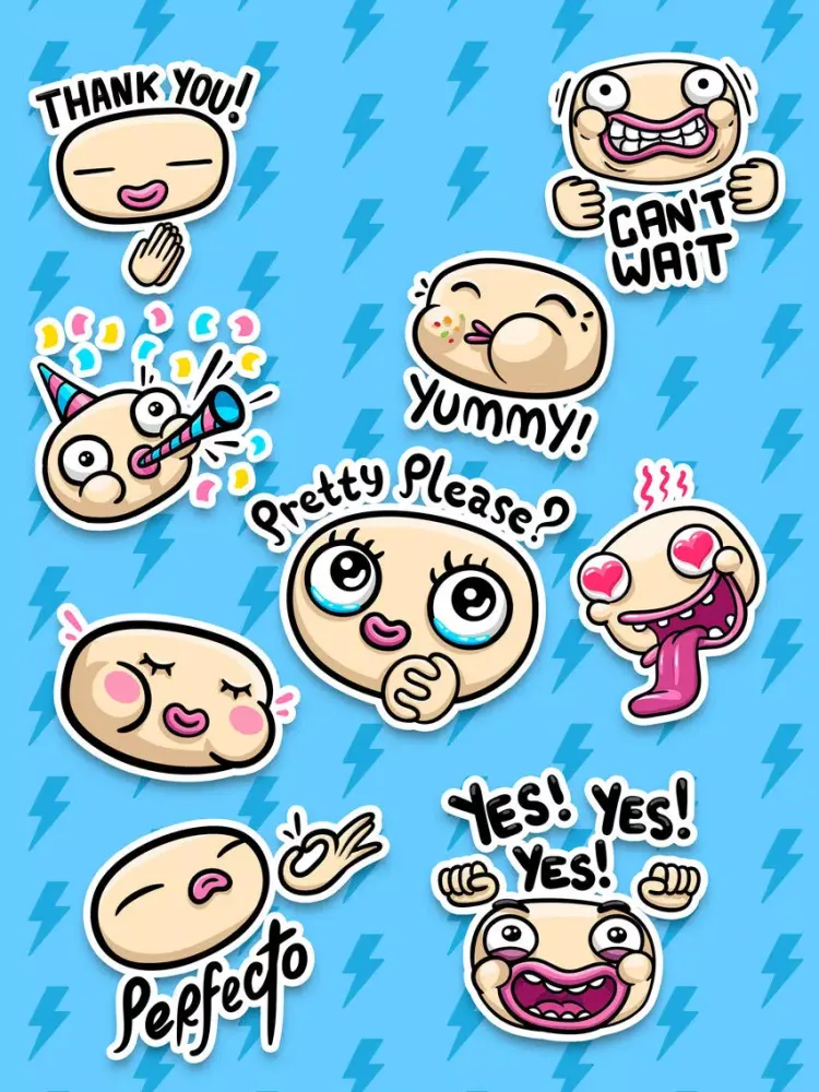 صور Pretty Funny Faces Stickers iPad 