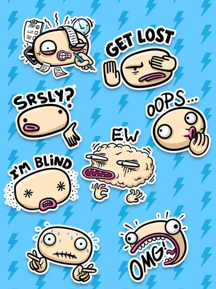 صور Pretty Funny Faces Stickers iPad 