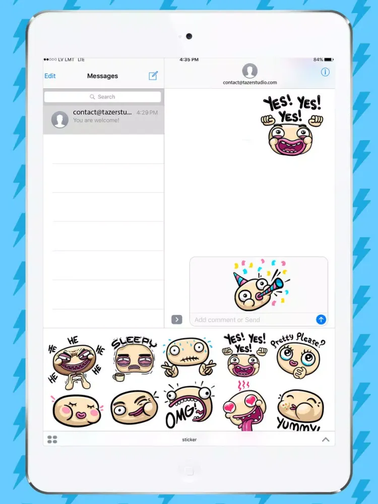 صور Pretty Funny Faces Stickers iPad 