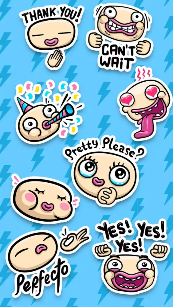 صور Pretty Funny Faces Stickers