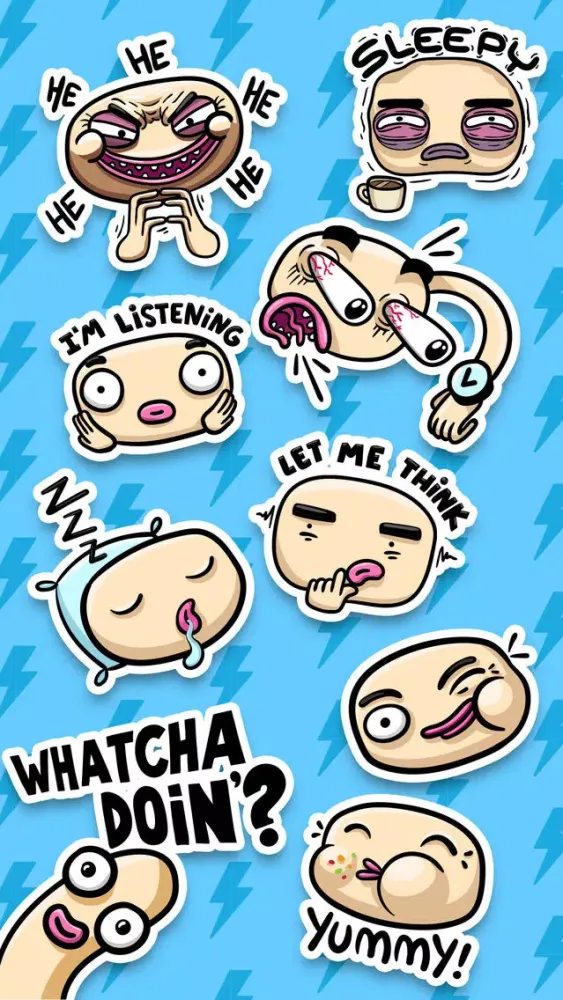 صور Pretty Funny Faces Stickers