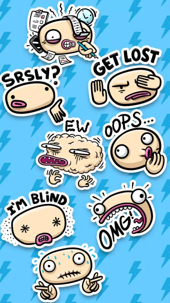 صور Pretty Funny Faces Stickers