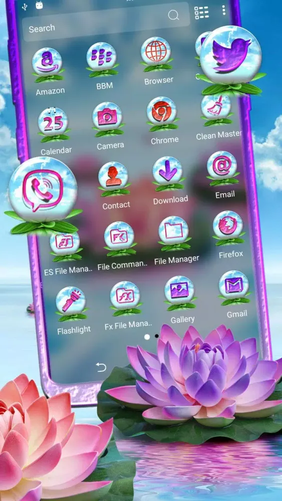 Blue Ocean Lotus Launcher Screenshots