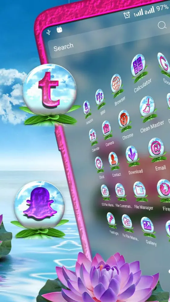 Blue Ocean Lotus Launcher Screenshots