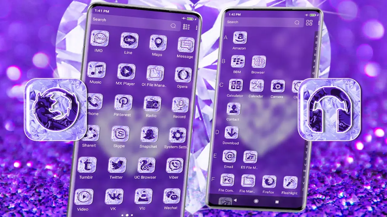Blue Diamond Glitter Theme 스크린샷