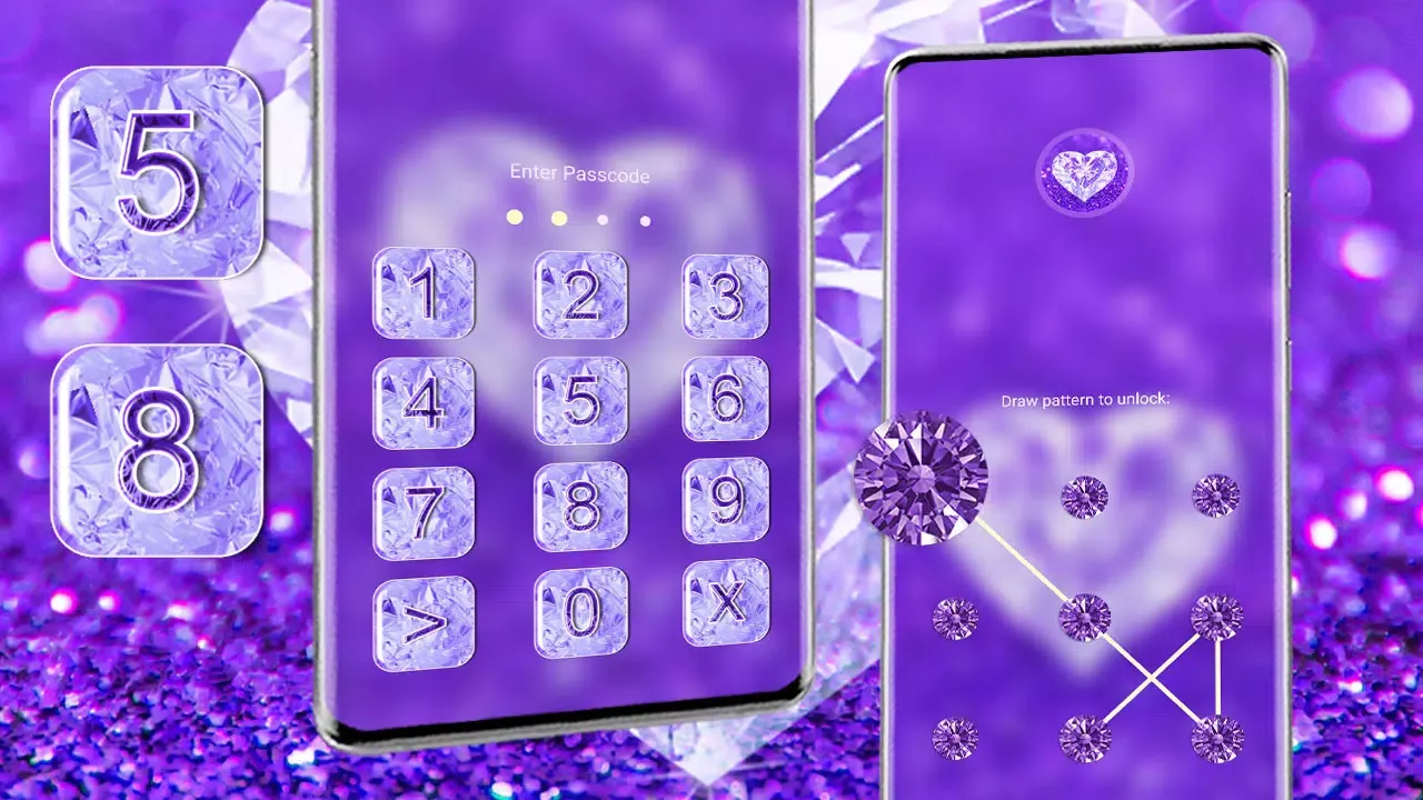 Blue Diamond Glitter Theme 스크린샷