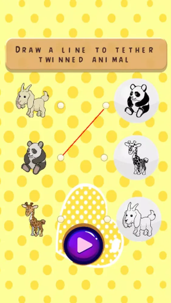 Draw a line to tether twinned animal. Screenshots