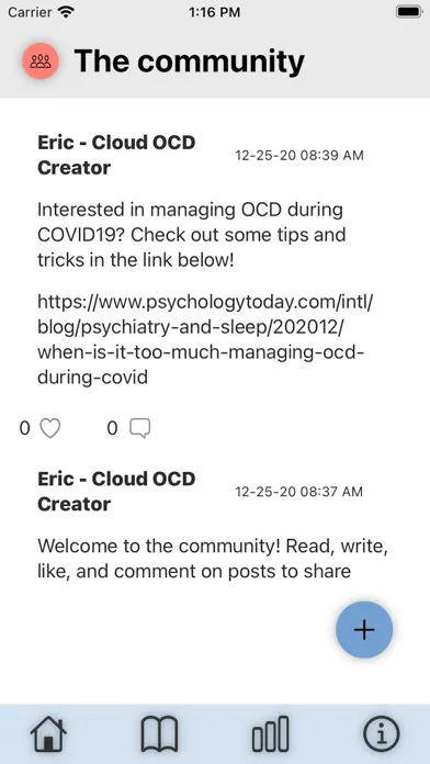 ภาพหน้าจอของ Cloud OCD