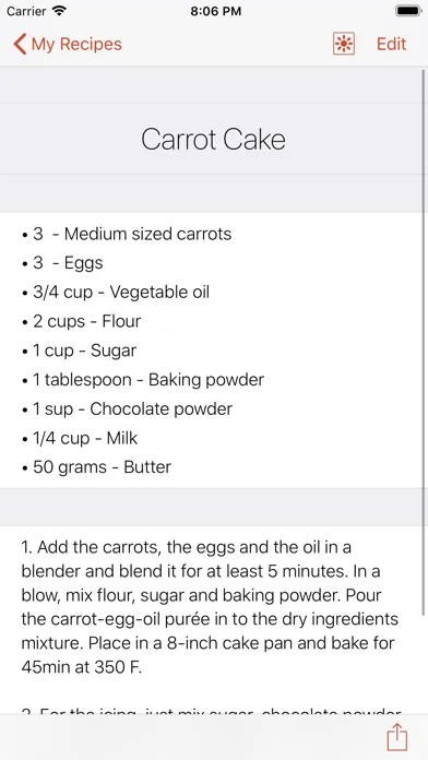 My Recipes - Cookbook Ekran Görüntüleri