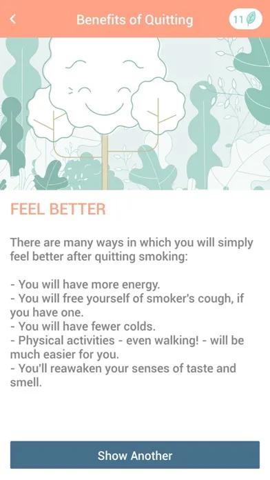 Tangkapan skrin Smiling Instead of Smoking