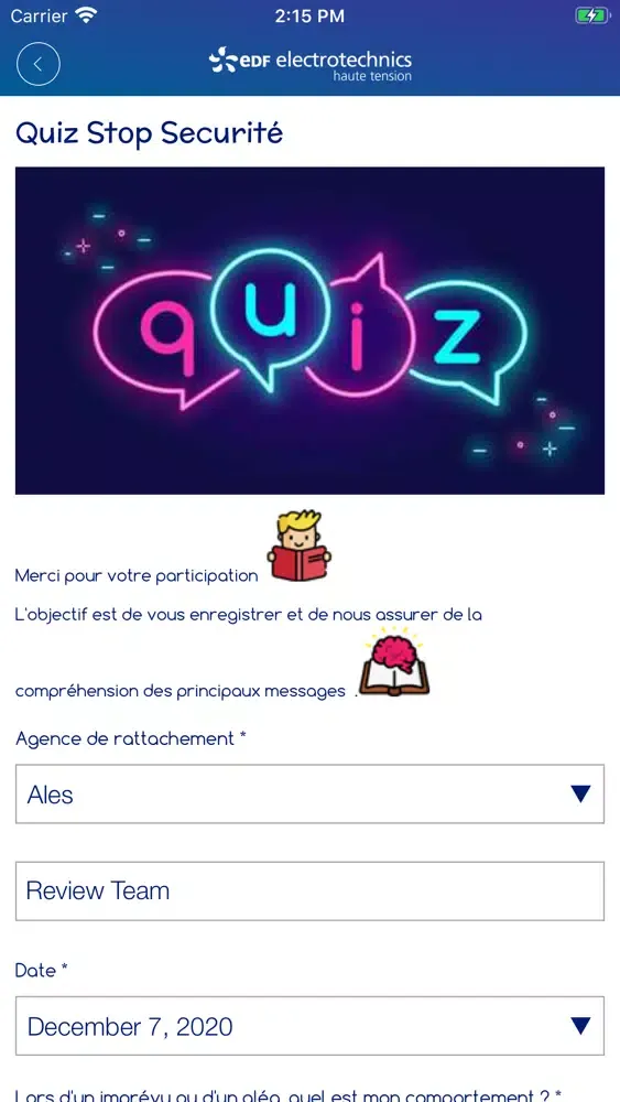 Prévision QHSSE Screenshots