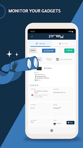 ภาพหน้าจอของ Prey: Find My Phone & Security