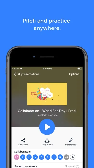 Capturas de pantalla de Prezi Viewer