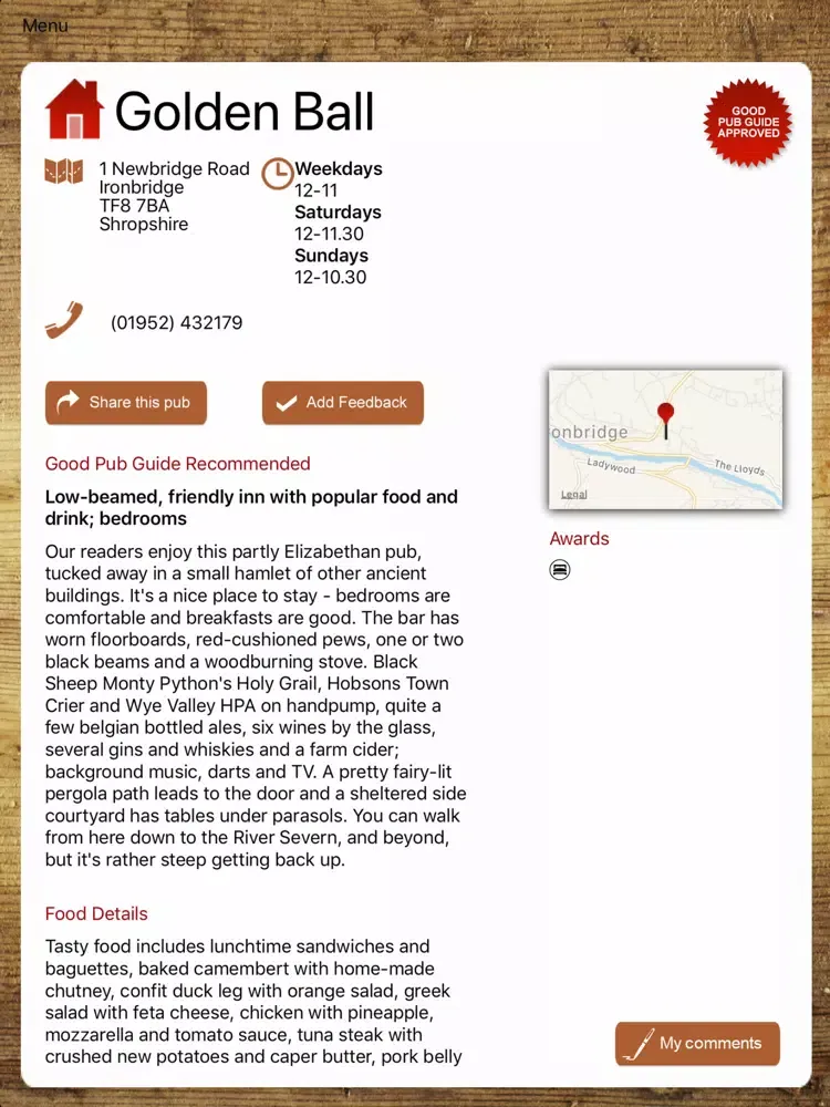 Captures d'écran de The Good Pub Guide 2020 iPad 