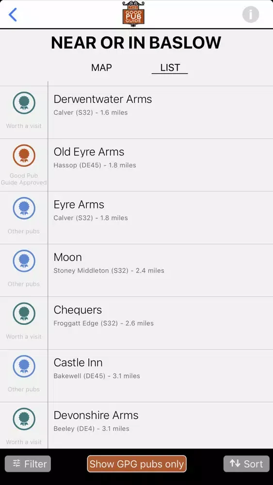 Captures d'écran de The Good Pub Guide 2020