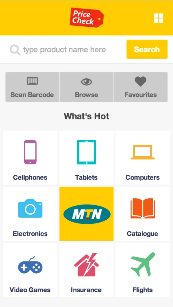Скриншоты PriceCheck MTN