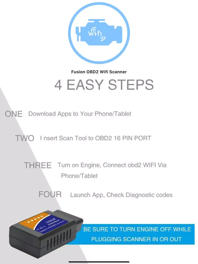 Скриншоты Fusion OBD2 Wifi Scanner iPad 