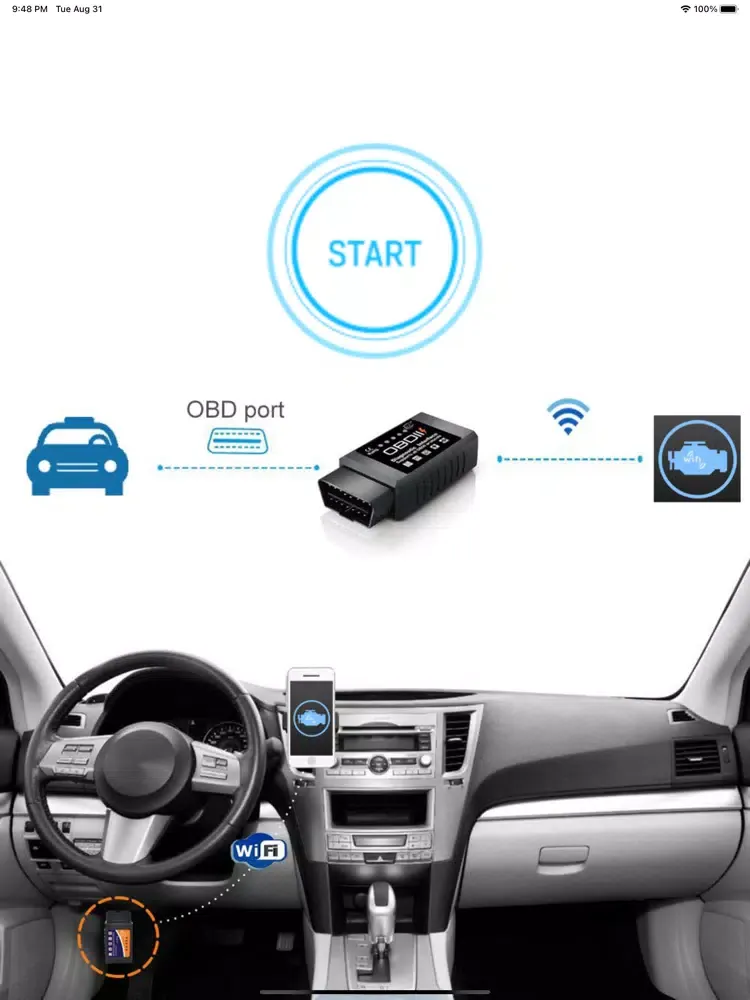 Скриншоты Fusion OBD2 Wifi Scanner iPad 