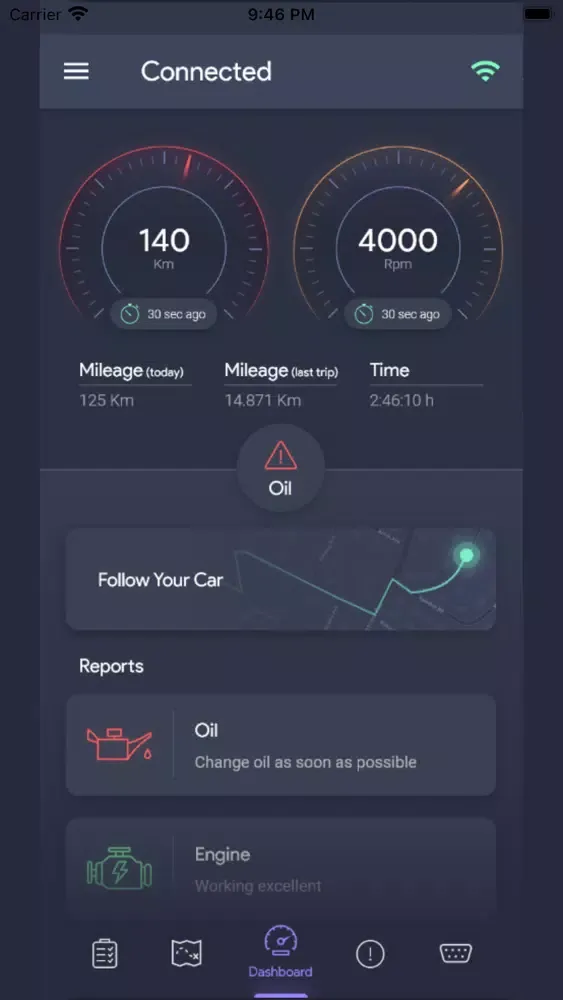 Скриншоты Fusion OBD2 Wifi Scanner
