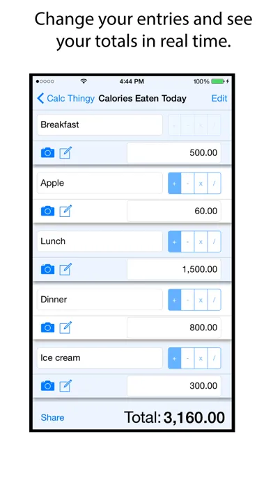 Calc Thingy - Calculate your lists Screenshots