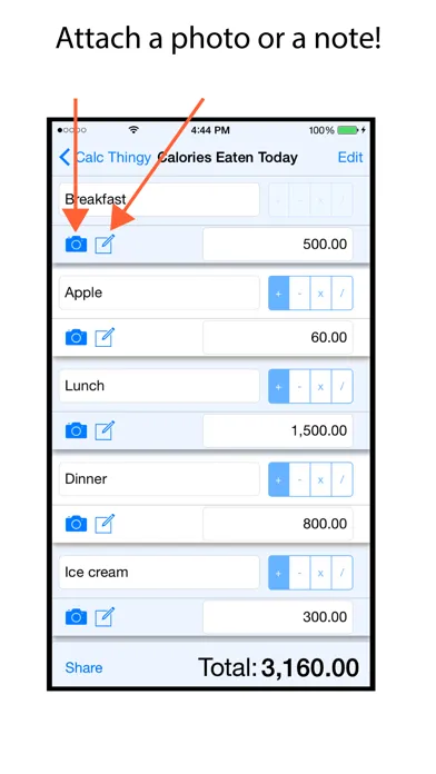 Calc Thingy - Calculate your lists Screenshots