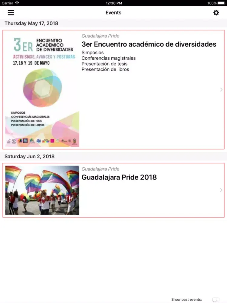 Capturas de tela do Guadalajara Pride iPad 