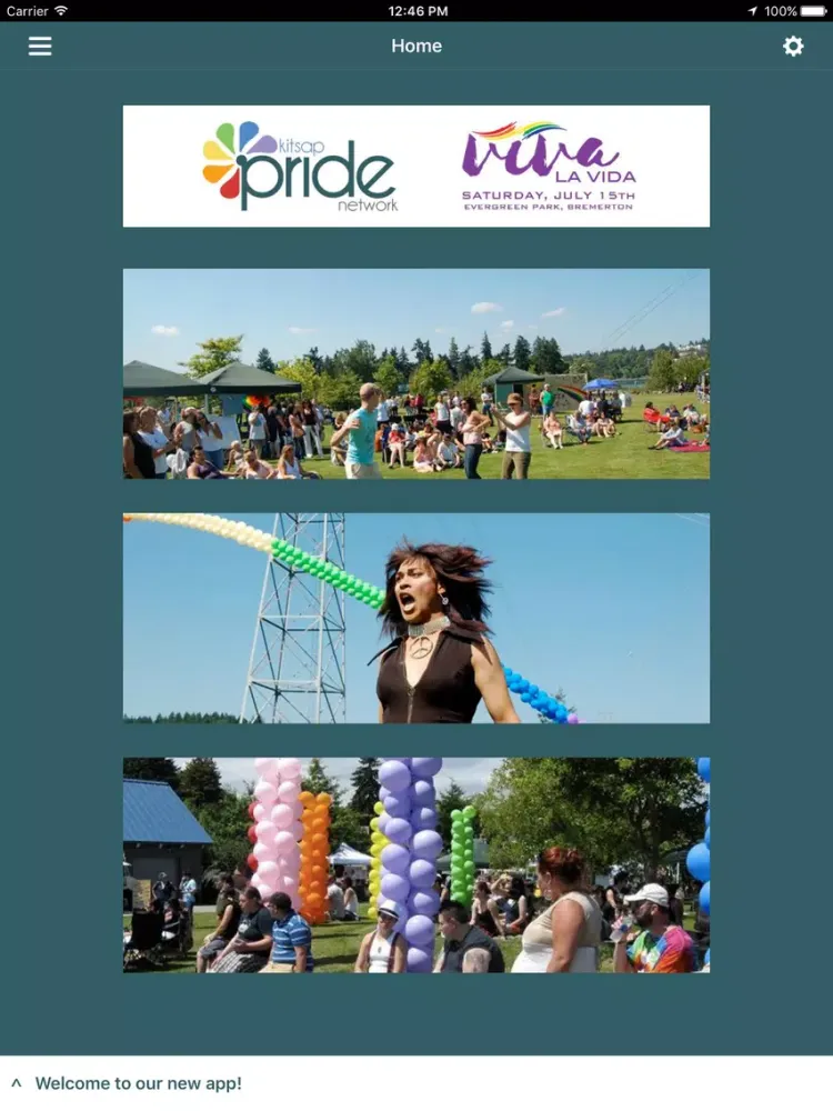 Ảnh chụp màn hình của Kitsap Pride iPad 