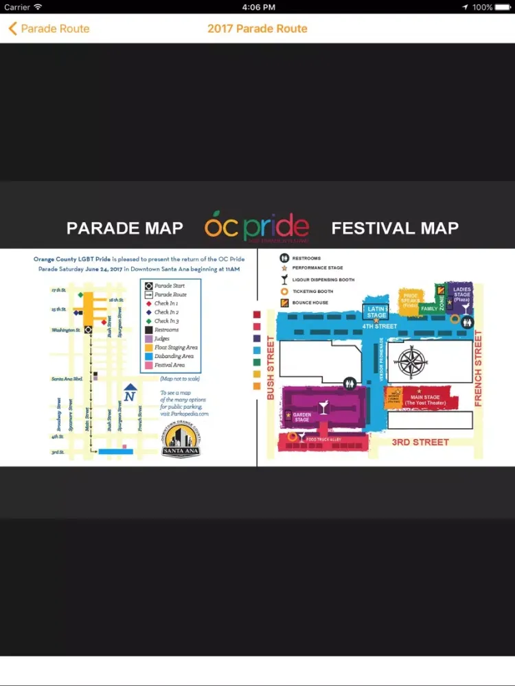 Capturas de tela do Orange County Pride iPad 