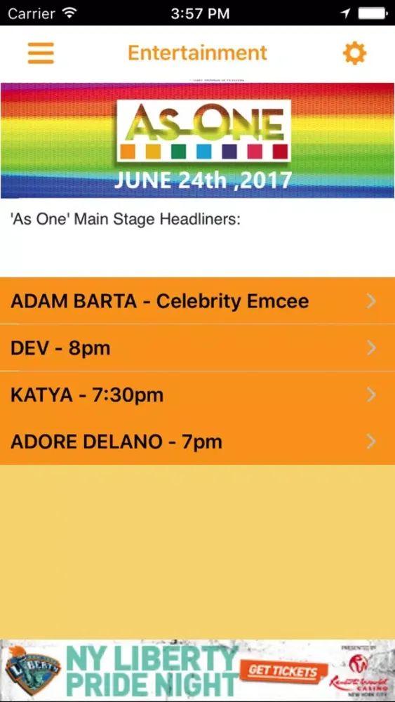 Capturas de tela do Orange County Pride