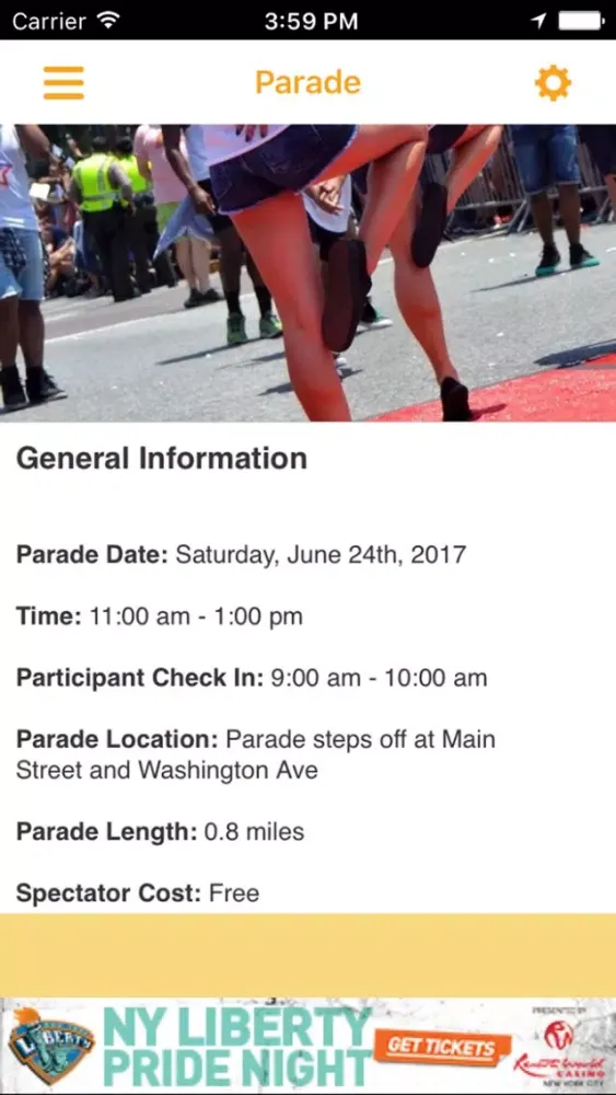 Capturas de tela do Orange County Pride