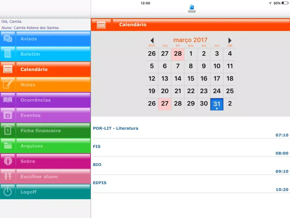Screenshot di CEI Paraty iPad 