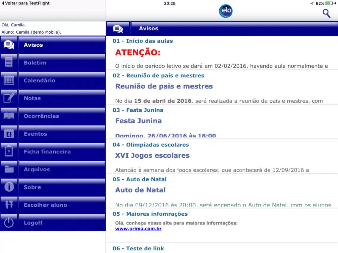 ESCOLA ELO iPad  স্ক্রিনশট